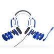 dostyle HS201 Headset Stereo Talking Game Headset Computer Headset Rotary Earmuffs Laser Blue