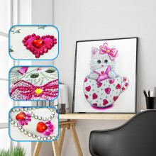 Special Shaped Diamond Painting DIY 5D Partial Drill Cross Stitch Kits Crystal R