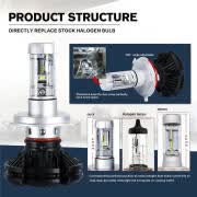 2 unids  ZES H4 H7 led coche faro bombilla  amarillo blanco hielo azul lámpara H11 9005 9006 Led Drl Luces del coche