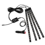 Aplicación de automoción Luz ambiente 15 LED Atmósfera Luz Bluetooth Colorido Control de sonido Música Ritmo RGB Interior Luces interiores