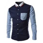 AOWOFS2018 modelos de explosión versión europea camisa delgada de manga larga cuello de punto camisa de hombre 9055