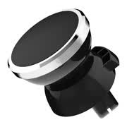 Biaze - Soporte magénico para móviles, GPS y tablets para colocar en la rejilla de ventilación del automóvil (dorado/plateado)