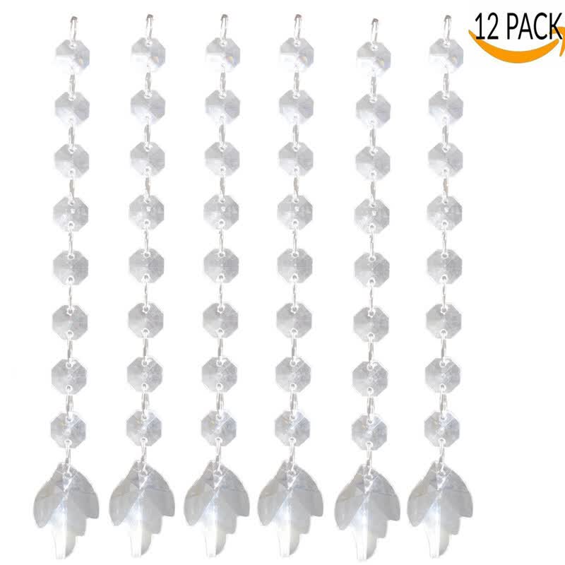 12 Pcs Acrylic Crystal Chandelier Beads Garland Hanging Beaded 12 Pcs Acrylic Crystal Chandelier Beads Garland Hanging Beaded Curtains Wedding