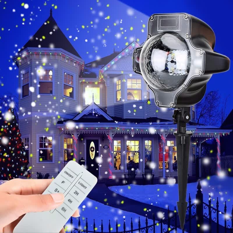 Lights Projector Star Magic Motion Rotating White Lights Projector Star Magic Motion Rotating White Snowflake Slide Show Led Snowfall Fairy Landscape