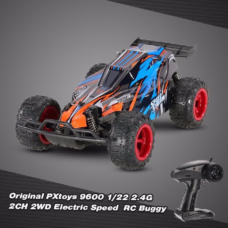  Оригинальный PXtoys 9600 1/22 2.4G 2CH 2WD Электрическая скорость гонки Багги автомобилей.         