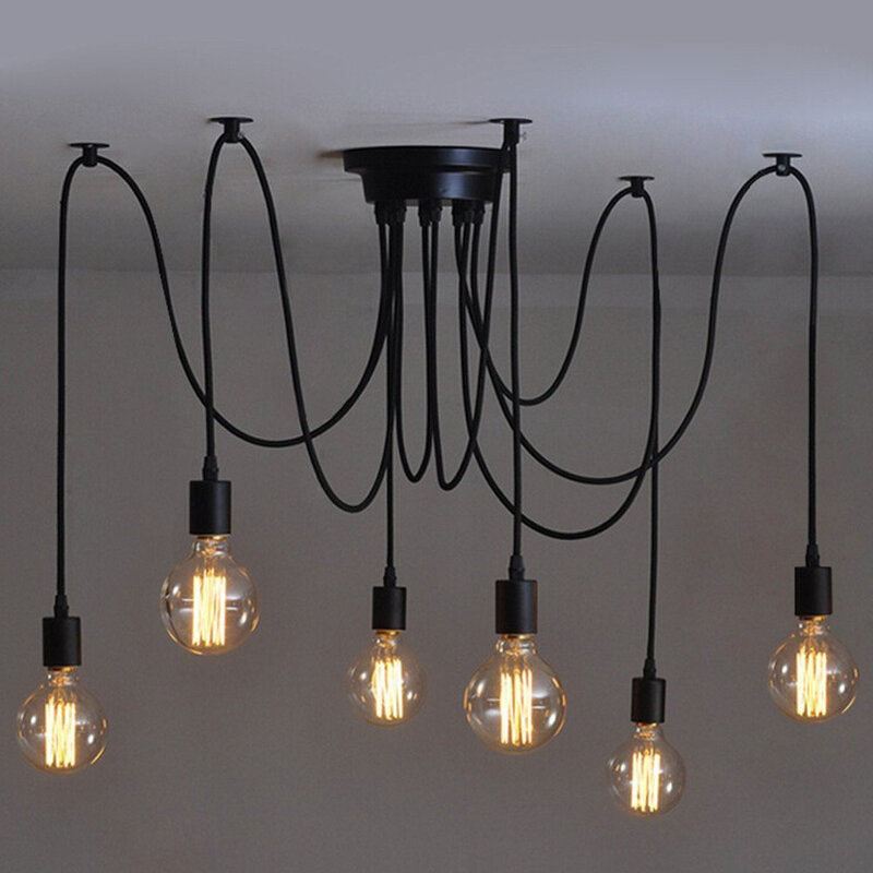 Bokt Vintage Edison Multiple Ajule Diy Pendant Spider Lights Bokt Vintage Edison Multiple Ajule Diy Pendant Spider Lights Ceiling Light Fixtures Metal Chandeliers Lighting
