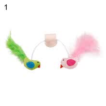 pet-supplies-Bird Feather Shape Cat Kitty Bell Teaser Pet Catnip Window Sucker Playing Toy on JD