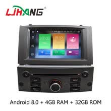 -LJHANG Android 8,0 IPS de la pantalla HD para PEUGEOT 407 coche DVD GPS RADIO est&eacute;reo 4 GB RAM 32 GB FLASH 8 Octa Core + DVR/WIFI on JD