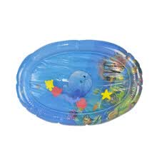 -Baby Inflatable Water Play Mat Tummy Time Baby Fun Mat Centro de juegos para el desarrollo infantil con bomba de inflado manual para 0 ~ 3 a&ntilde;os de edad I on JD