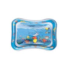 -Baby Inflatable Water Play Mat Tummy Time Baby Fun Mat Centro de juegos para el desarrollo infantil con bomba de inflado manual para 0 ~ 3 a&ntilde;os de edad I on JD