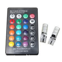 -2 piezas T10-6 smd 5050 LED luces de coche bombillas LED con control remoto estrobosc&oacute;pico LED l&aacute;mpara luces de lectura on JD