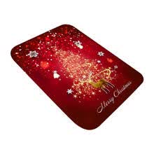 -Alfombras y tapetes navide&ntilde;os Tejido de franela Resbal&oacute;n de goma antideslizante Alfombra de ba&ntilde;o absorbente Alfombrilla de piso on JD