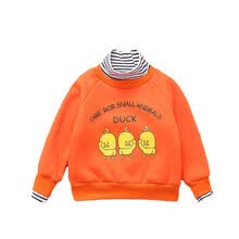 hoodies-sweatshirts-Ropa de ni&ntilde;os para ni&ntilde;os y ni&ntilde;as de dibujos animados pato amarillo peque&ntilde;o m&aacute;s camisas de terciopelo con fondo ropa de beb&eacute; de moda caliente on JD