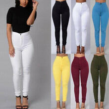 New Women Skinny Slim Coloured Denim Jeggings Trousers Leggings Jeans UK 6-18