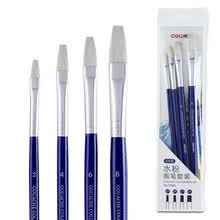 office-products-Deli (deli) 4 doble 2/4/6/8 gouache pincel cepillo de aceite pintura al &oacute;leo pluma especial azul 73866 on JD