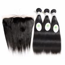 875071956-Brazilian Virgin Hair With Lace Frontal Brazilian Straight Lace Frontal With Bundles 7A Virgin Brazilian Hair With Closure on JD