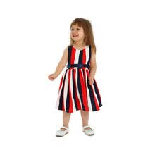 girl-clothing-Vestido de ni&ntilde;a DAWILS Amarillo Negro Blanco / Negro Vestido de verano sin mangas de rayas rojas blancas on JD