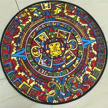 -Alfombras redondas Totem Print alfombras Alfombra de la computadora Mat Decoraci&oacute;n del hogar Alfombra de piso para la sala de estar on JD