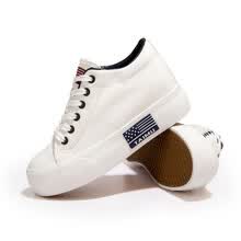 fashion-sneakers-Oto&ntilde;o e invierno de 2018 nuevos zapatos de lona Versi&oacute;n coreana de color s&oacute;lido salvaje con suela gruesa interior, aumento delgado y aliento on JD