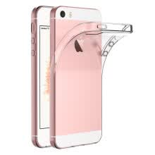 -Funda para Apple iPhone 5 5S SE (4 Pulgadas) Resistente a ara&ntilde;azos TPU Cubierta de Delgada Capa de Silicona en la Parte Posterior on JD