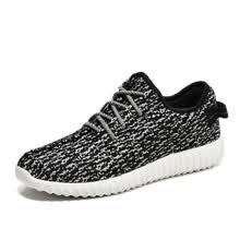 -Zapatos de moda de los hombres Zapatillas de deporte ocasionales Malla transpirable Correr Zapatos deportivos Boost Kanye 350V2 Amantes Zapatos on JD
